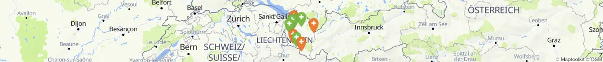 Kartenansicht für Apotheken-Notdienste in der Nähe von Lech (Bludenz, Vorarlberg)